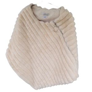 La Fiorentina Women's Camel Faux Fur Vest Jacket One Size